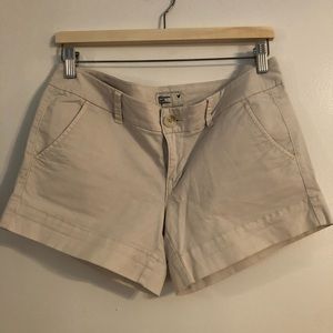 AMERICAN EAGLE Ivory Khaki Chino Stretch Shorts 6
